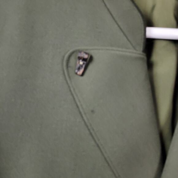 Vtg Kastell 100% Wool Green LS Button Up Trachten Jacket Men's 42 - Picture 5 of 16